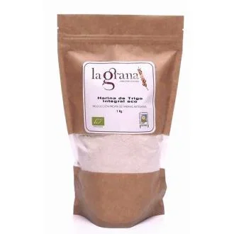 La Grana Harina de Trigo Integral Ecológica 1Kg - Molino de Piedra - Sin Aditivos - Artesanal - Vegano La Grana Harina de Trigo Integral Ecológica 1Kg - Molino de Piedra - Sin Aditivos - Artesanal - Vegano