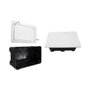 Solera Caja Rectangular 50x100mm Garra Metálica 561 PVC Negro / Blanco