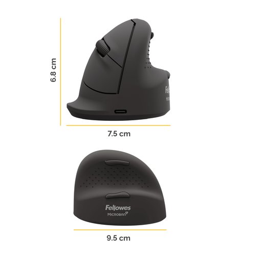 Fellowes Breyta Plus+ Ratón Vertical Ergonómico Talla S para Diestros