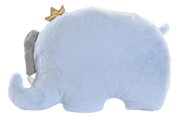 DKD Home Decor Cojin Azul Celeste y Rosa Palo con Elefante 10 x 30 x 45 cm (4 Unidades)