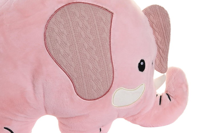 DKD Home Decor Cojin Azul Celeste y Rosa Palo con Elefante 10 x 30 x 45 cm (4 Unidades)