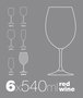 Bohemia Set de 6 copas de cristal LARA 540cc
