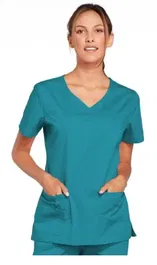 Cherokee Top Femenino Cuello V Stretch Navw Talla S