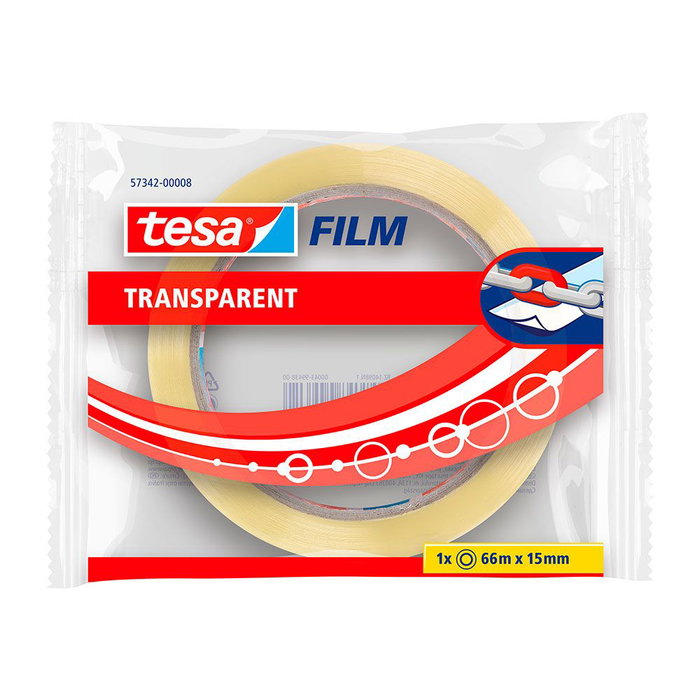 Tesa Cinta Adhesiva Transparente 15 mm x 66 m Tesa Cinta Adhesiva Transparente 15 mm x 66 m