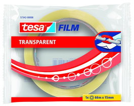 Tesa Cinta adhesiva transparente 15 mm x 66 m