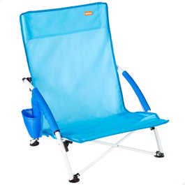AKTIVE Silla de playa plegable azul marino