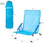 AKTIVE Silla de playa plegable azul marino