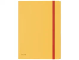 Leitz Cosy Carpeta de Polipropileno con Gomas, Solapas y Bolsillo Interior Amarillo DIN A4