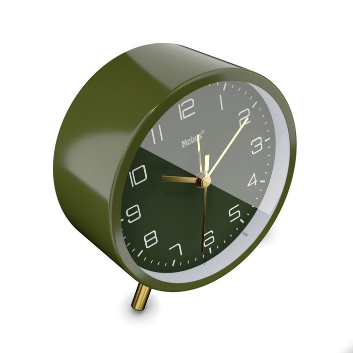 Mebus 56972 Reloj despertador de cuarzo verde oliva / dorado