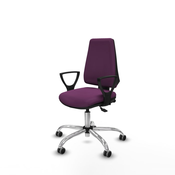 PIQUERAS Y CRESPO Silla de oficina Elche con mecanismo Asincro en color Morado