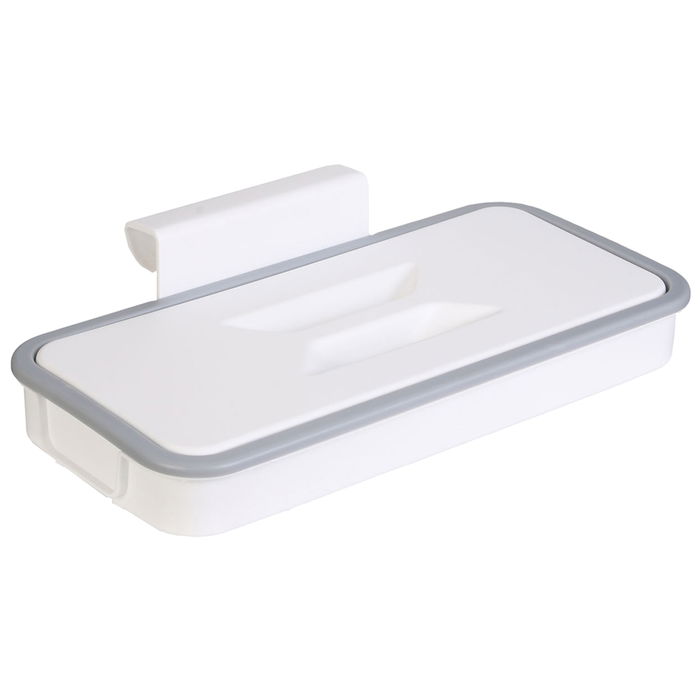 Je cherche une Idee Soporte Bolsa de Basura con Tapa, para Colgar en Armario, Cocina o Baño, 14x24 cm