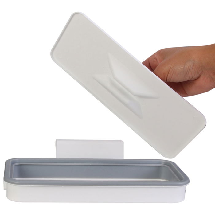 Je cherche une Idee Soporte Bolsa de Basura con Tapa, para Colgar en Armario, Cocina o Baño, 14x24 cm