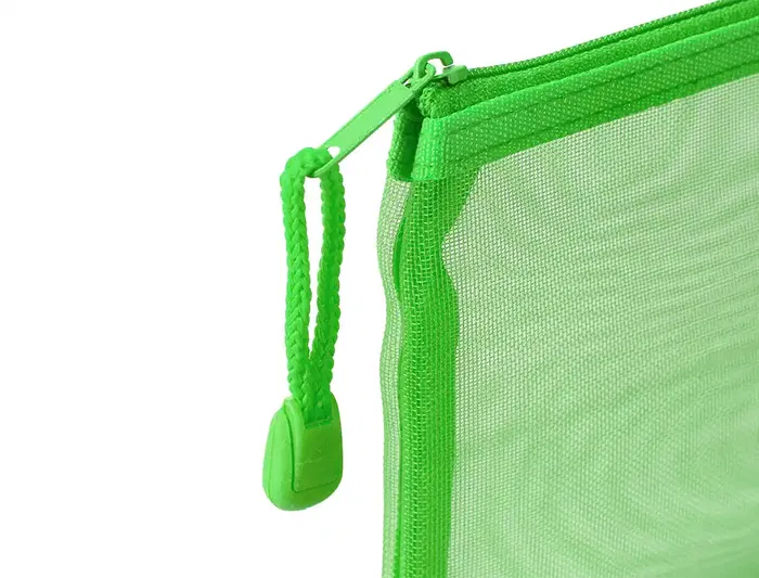 Liderpapel Bolsa Zipper Bag Poliéster Transpirable Multiusos DIN A6 Verde Pastel