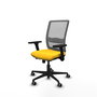 PIQUERAS Y CRESPO Silla de oficina Haches con mecanismo Sincro/Traslack, Amarillo y Gris