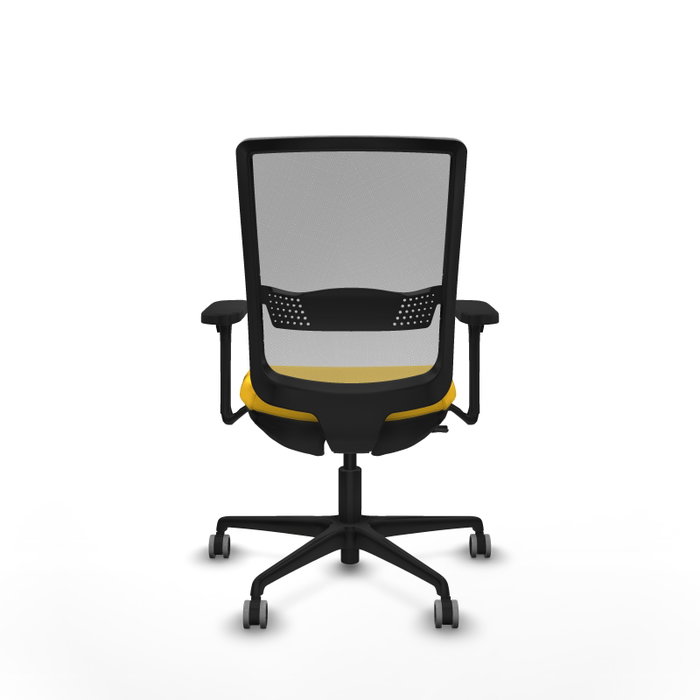 PIQUERAS Y CRESPO Silla de oficina Haches con mecanismo Sincro/Traslack, Amarillo y Gris