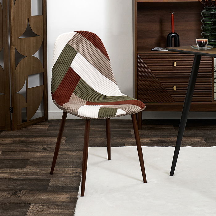 Home Deco Factory Silla Patchwork Cocooning Metal