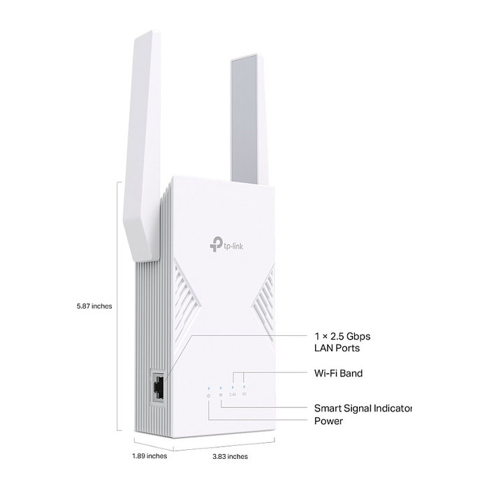 TP-Link RE235BE BE3600 Dual-Band Wi-Fi 7 WLAN Repeater, Extensor de Red Inalámbrica 2882 Mbps, Blanco TP-Link RE235BE BE3600 Dual-Band Wi-Fi 7 WLAN Repeater, Extensor de Red Inalámbrica 2882 Mbps, Blanco