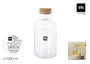 La Mediterranea Botella Frasca Redonda Boca Ancha 1000 ml (Pack de 12)