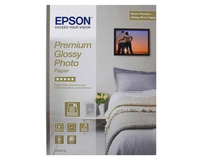 Epson Papel Premium Glossy Photo 255g, 20 Hojas de A3