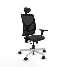 PIQUERAS Y CRESPO Silla de oficina Motilla con mecanismo Sincro/Traslack y Brazos 3D, Negro