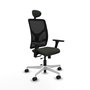 PIQUERAS Y CRESPO Silla de oficina Motilla con mecanismo Sincro/Traslack y Brazos 3D, Negro