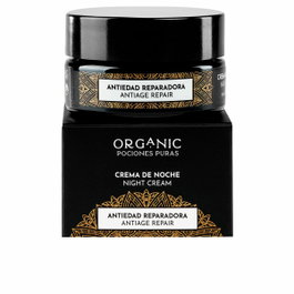 Orgạnic Pociones Puras Crema de Noche Antiedad Reparadora 50 ml, Bio-Retinol, 50 ml