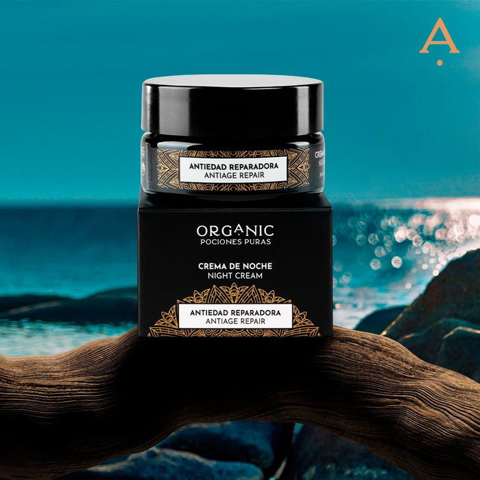 Orgánic Pociones Puras Crema de Noche Antiedad Reparadora 50 ml con Ingredientes Vegetales y AHAs Orgánic Pociones Puras Crema de Noche Antiedad Reparadora 50 ml con Ingredientes Vegetales y AHAs