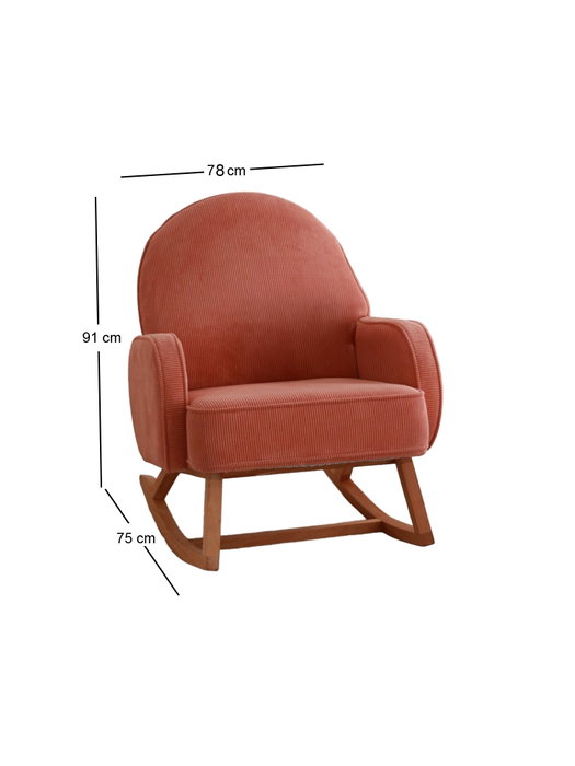 Atelier Del Sofa Silla de Alas Terciopelo Coral Ancho 78 cm Altura 91 cm Profundidad 75 cm Atelier Del Sofa Silla de Alas Terciopelo Coral Ancho 78 cm Altura 91 cm Profundidad 75 cm
