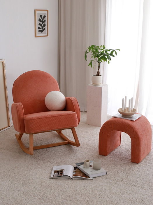 Atelier Del Sofa Silla de Alas Terciopelo Coral Ancho 78 cm Altura 91 cm Profundidad 75 cm Atelier Del Sofa Silla de Alas Terciopelo Coral Ancho 78 cm Altura 91 cm Profundidad 75 cm