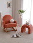 Atelier Del Sofa Silla de Alas Terciopelo Coral Ancho 78 cm Altura 91 cm Profundidad 75 cm