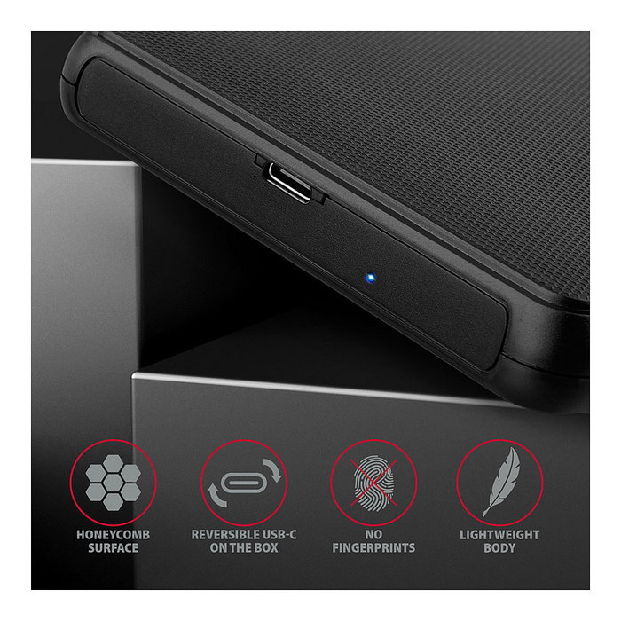Axagon EE25-SLC Carcasa Externa 2,5 Pulgadas USB 3.0 / SATA III - USB-C, Negro