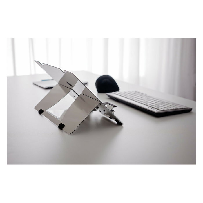BakkerElkhuizen FlexTop 270 Soporte para portátil Gris Aluminio hasta 16" 7 Alturas Ajustables