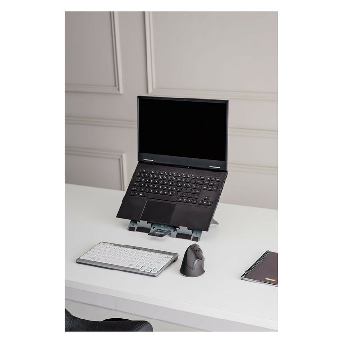BakkerElkhuizen FlexTop 270 Soporte para portátil Gris Aluminio hasta 16" 7 Alturas Ajustables