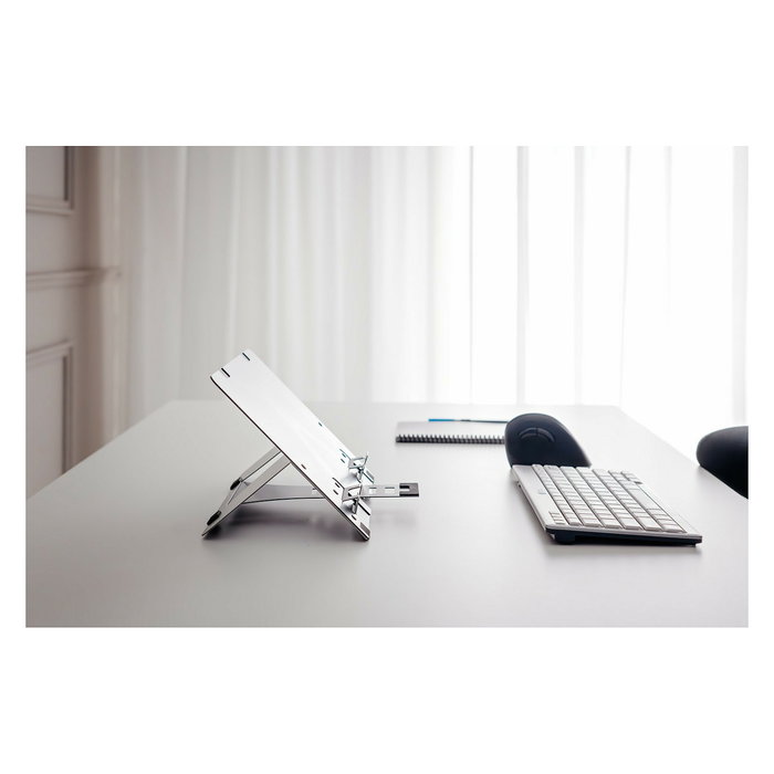 BakkerElkhuizen FlexTop 270 Soporte para portátil Gris Aluminio hasta 16" 7 Alturas Ajustables