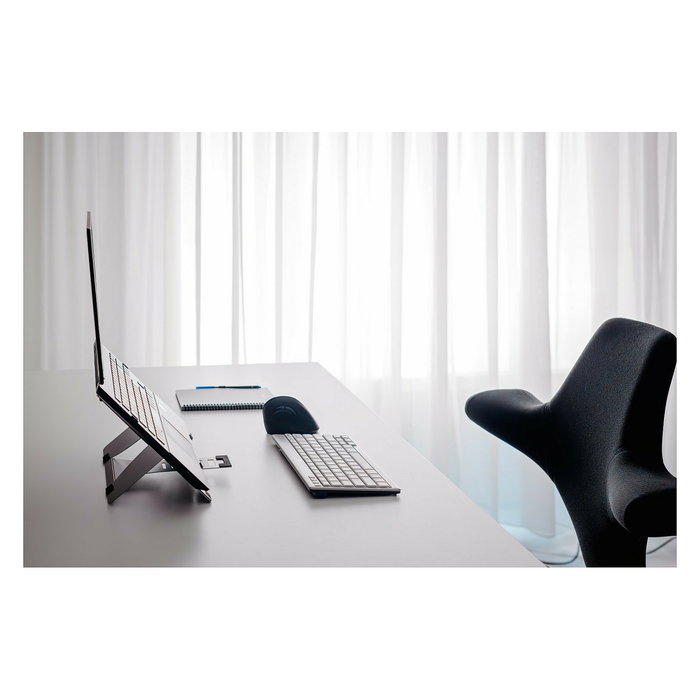 BakkerElkhuizen FlexTop 270 Soporte para portátil Gris Aluminio hasta 16" 7 Alturas Ajustables