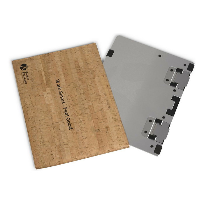 BakkerElkhuizen FlexTop 270 Soporte para portátil Gris Aluminio hasta 16" 7 Alturas Ajustables