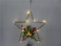 DKD Home Decor Decoración Navideña Tradicional Verde Dorado Metal Led Estrella 1 x 30 x 30 cm (6 Unidades)