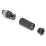 DeLOCK Conector M8 codificado A de 3 pines macho con conexión por tornillo, Negro