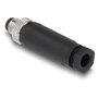 DeLOCK Conector M8 codificado A de 3 pines macho con conexión por tornillo, Negro