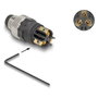 DeLOCK Conector M8 codificado A de 3 pines macho con conexión por tornillo, Negro