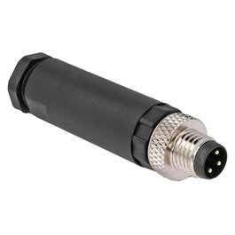 DeLOCK Conector M8 codificado A de 3 pines macho con conexión por tornillo, Negro