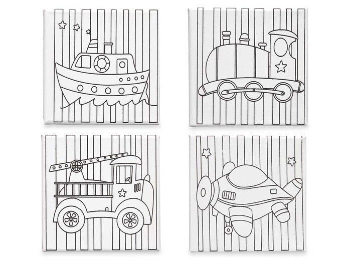 Pincello Lienzo Manualidad 15x15 cm Vehículos Surtidos