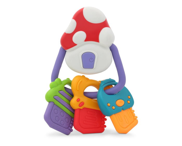 KioKids Llavero Mordedor Musical Sonajero para Bebés +3 Meses con Melodías Multicolor