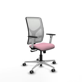 PIQUERAS Y CRESPO Silla de oficina Motilla Rosa y Blanco
