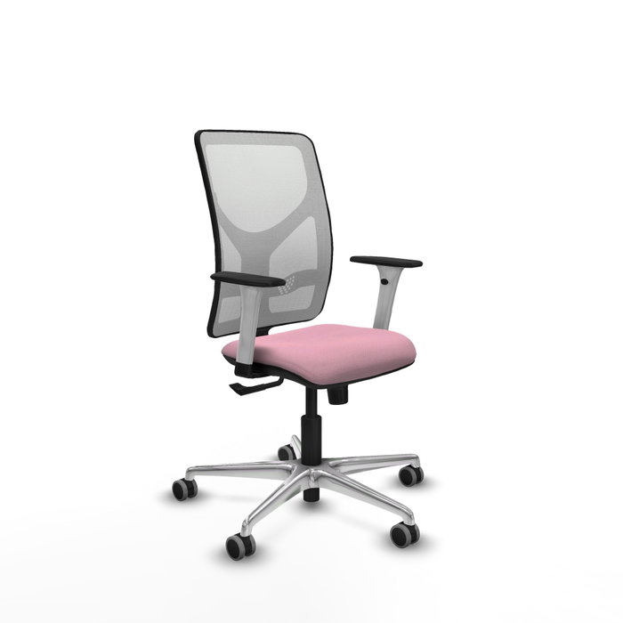 PIQUERAS Y CRESPO Silla de oficina Motilla Rosa y Blanco PIQUERAS Y CRESPO Silla de oficina Motilla Rosa y Blanco