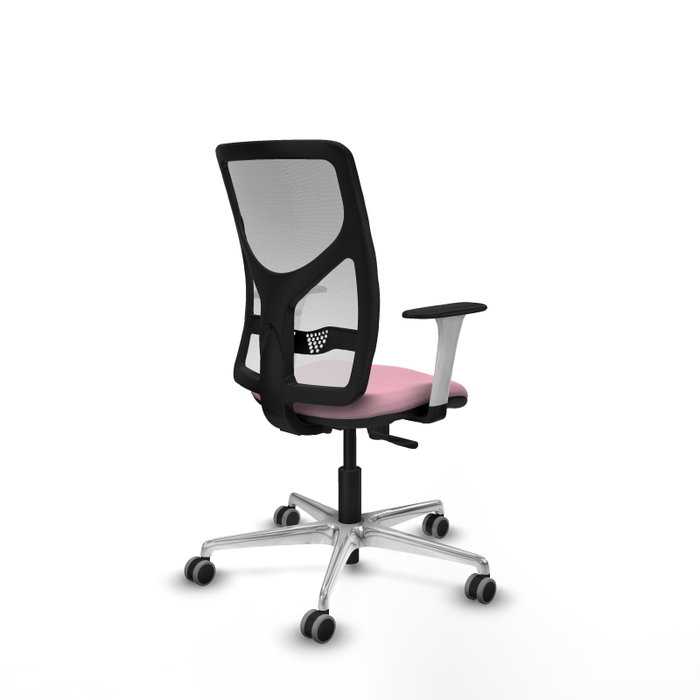 PIQUERAS Y CRESPO Silla de oficina Motilla Rosa y Blanco PIQUERAS Y CRESPO Silla de oficina Motilla Rosa y Blanco