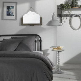 Today Funda nórdica HOY - CHARME Chambray Gris oscuro Capucine 260 x 240 cm