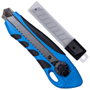 Je cherche une Idee Cutter con 3 Cuchillas Recambio, Mango Antideslizante, Colores Surtidos (Azul, Gris), 17,3 cm