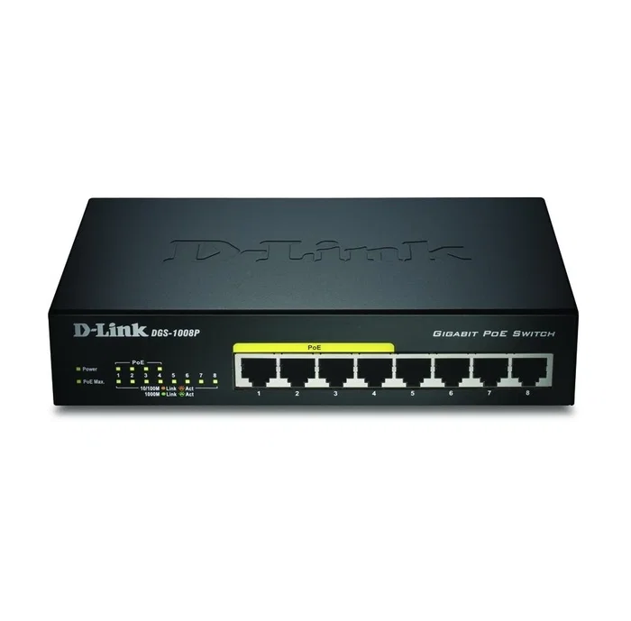 D-Link DGS-1008P/E Switch No Administrado L2 PoE Negro D-Link DGS-1008P/E Switch No Administrado L2 PoE Negro