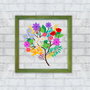 Wallity Cuadro Decorativo Enmarcado CAM2809369 de Madera y Cristal con Impresión UV 32 x 32 cm